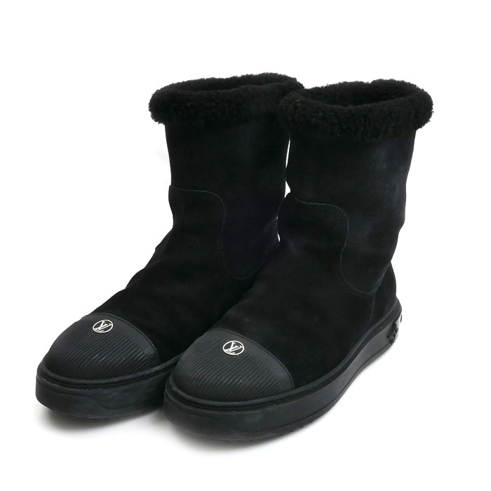 LOUIS VUITTON ルイ・ヴィトン ブリージーライン 羊肉 ブーツ 黒いこと 36 レディース【中古】