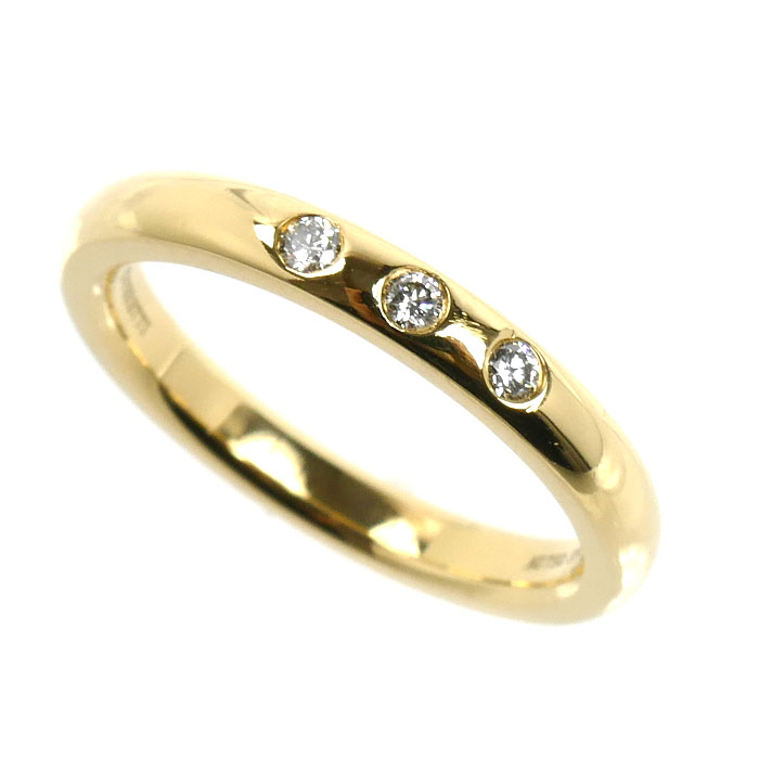 TIFFANY&Co. ティファニー K18YG スタッキング バンド 3PD リング・指輪 60017119 ダイヤモンド 10号 3.9g レディース【中古】|古恵良質店