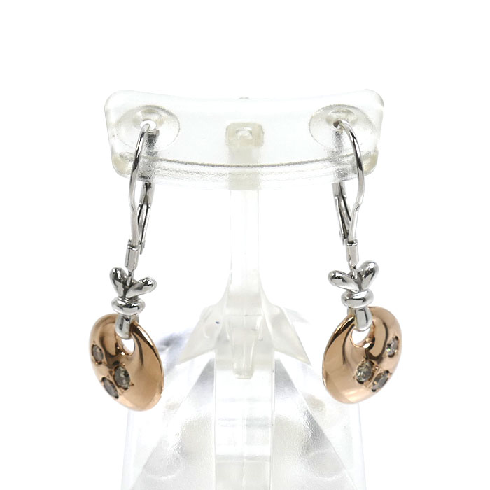 カシケイ K18PG ピンクゴールド K14WG ホワイトゴールド ピアス ダイヤモンド0.30ct 5.5g レディース【中古】【美品】｜古恵良質店