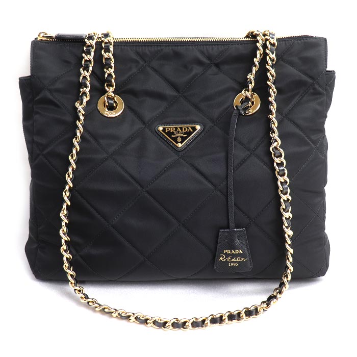 PRADA プラダ Re-Edition 1995 チェーン店肩部 ショルダーバッグ 黒いこと 1BG529 V COO 2AOS F0002 レディース【中古】【美品】