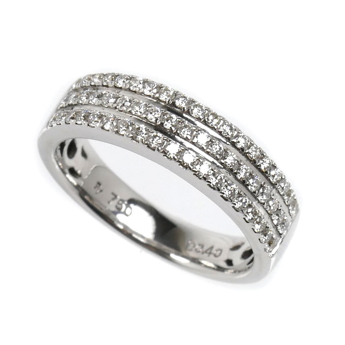 Ponte Vecchio ポンテヴェキオ K18WG ホワイトゴールド リング・指輪 ダイヤモンド0.40ct 10号 4.8g レディース【中古】｜古恵良質店