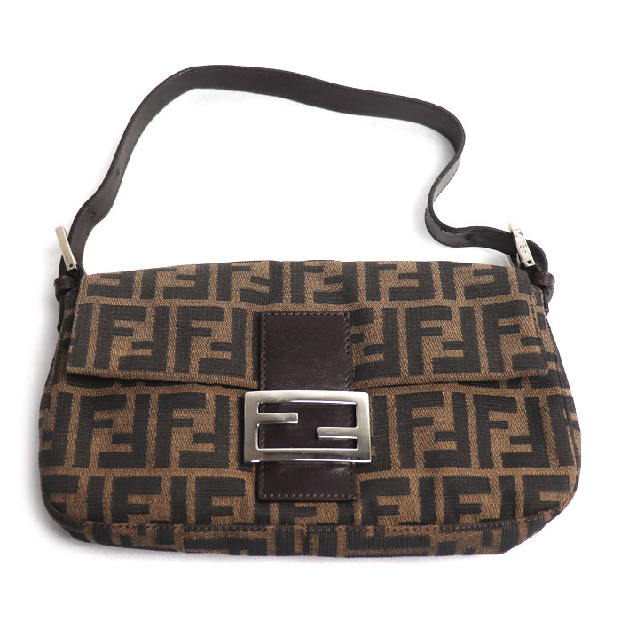 FENDI フェンディ マンマバケット ズッカ柄 ハンドバック 赤銅色 26424 レディース【中古】