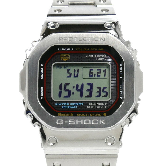 CASIO カシオ G-SHOCK フルメタル 腕時計 ソーラー GMW-B5000D-1JF 電波 メンズ【中古】｜古恵良質店