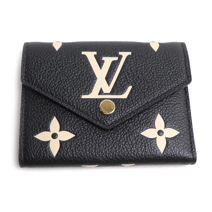 LOUIS VUITTON ルイ・ヴィトン ポルフォイユ ヴィクトリーヌ 三つ折り銭入れ バイ色合い アン工業プラント 黒いこと M80968 レディース【未当てはめる】【買いもとめる品】