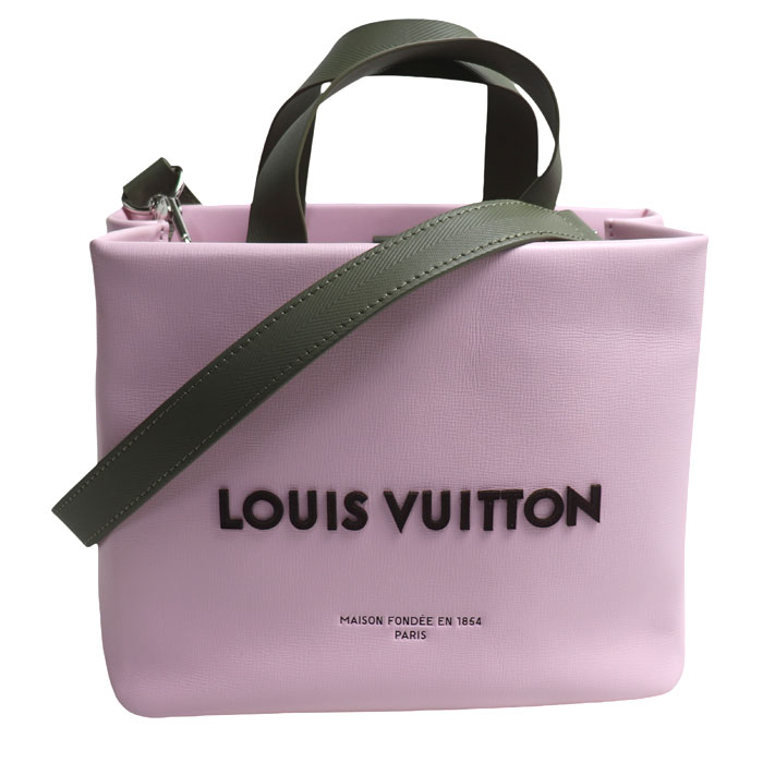 LOUIS VUITTON ルイ・ヴィトン ショッパートート MINI 2Wayショルダーバッグ サクラ色 カーキ M15239 レディース【中古】