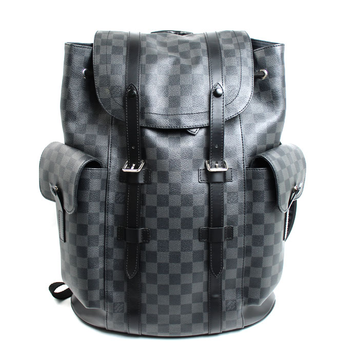 LOUIS VUITTON ルイ・ヴィトン クリストファーPM リュック・デイパック ダミエ・グラフィット ブラック N41379 メンズ【中古】｜古恵良質店