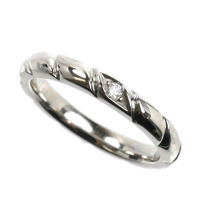 Chaumet ショーメ Pt950プラチナ トルサード 1Pダイヤ リング・指輪 082721 ダイヤモンド 6号 46 4.0g レディース【中古】【美品】|古恵良質店