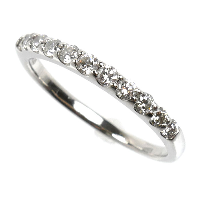 Pt900プラチナ ハーフエタニティ リング・指輪 ダイヤモンド0.30ct 10.5号 2.3g レディース【中古】【美品】｜古恵良質店