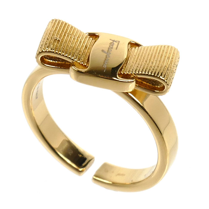 Salvatore Ferragamo サルヴァトーレフェラガモ 真鍮 ヴァラ リング・指輪 760545 998983 11号 52 3.5g レディース【中古】｜古恵良質店 10,509円
