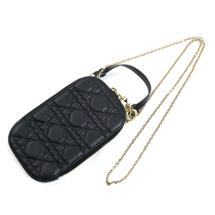 Dior ディオール レディディオール カナージュ フォンホルダー 2Wayショルダーバッグ ブラック S0872ONMJ_M900 レディース【中古】｜古恵良質店