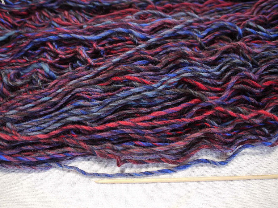 楽天市場 ロービング グラデーション 極太タイプ 赤青 編み糸 織り糸の 小糸屋