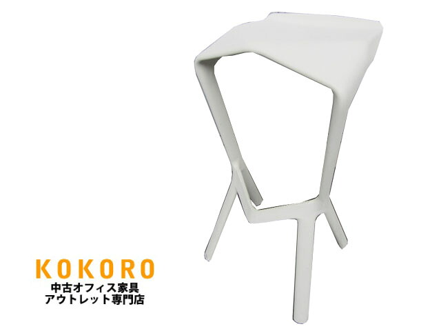 オカムラ ユーロコレクション MIURA PLANK ハイチェア ホワイト イタリア製 中古【中古オフィス家具】