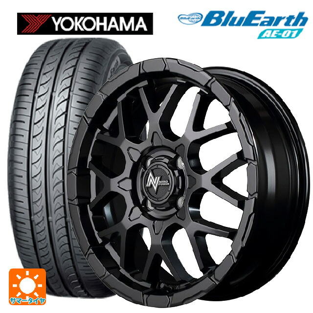 165/60R15 77H ヨコハマ ブルーアース AE01 エムアイディー ナイトロパワー M28バレットKC セミグロスブラック 15-5J 国産車用 サマータイヤホイール4本セット|タイヤホイール専門店コニシタイヤ