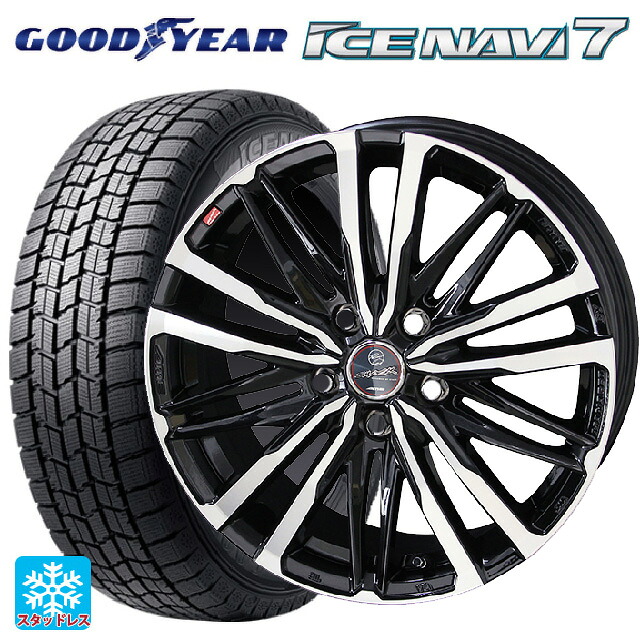 2024年製 235/50R18 97Q グッドイヤー アイスナビ7(数量限定) # 共豊 スマック クレスト サファイアブラックポリッシュ 18-8J 国産車用 スタッドレスタイヤホイール4本セット