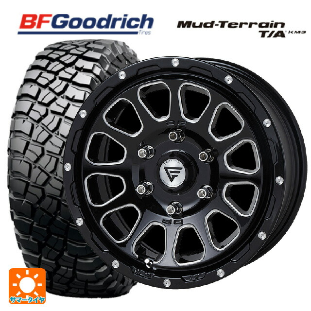 265/70R17 121/118Q BFグッドリッチ マッドテレーン TA KM3 ブラックレター 正規品 エクシズルライン デルタフォース オーバル ブラックマシニング 17-8J 国産車用 サマータイヤホイール4本セット|タイヤホイール専門店コニシタイヤ