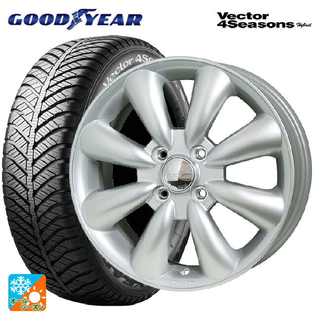 165/55R14 72H グッドイヤー ベクターフォーシーズンズ ハイブリッド ホットスタッフ ララパーム KC8 S 14-4.5J 国産車用 オールシーズンタイヤホイール4本セット|タイヤホイール専門店コニシタイヤ