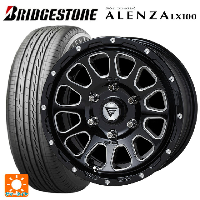275/65R17 115H ブリヂストン アレンザLX100 正規品 エクシズルライン デルタフォース オーバル ブラックマシニング 17-8J 国産車用 サマータイヤホイール4本セット