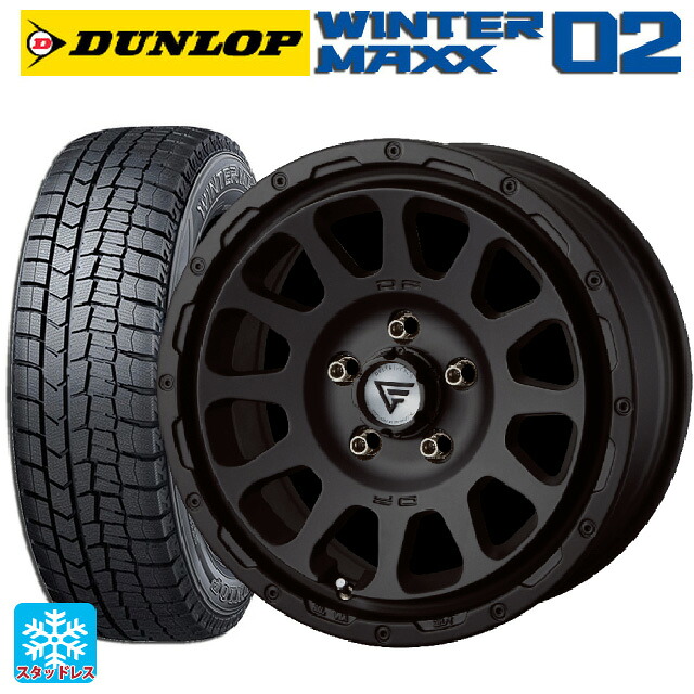 2024年製 205/55R16 91Q ダンロップ ウィンターマックス 02(WM02) # エクシズルライン デルタフォース オーバル マットブラック 16-7J 国産車用 スタッドレスタイヤホイール4本セット|タイヤホイール専門店コニシタイヤ