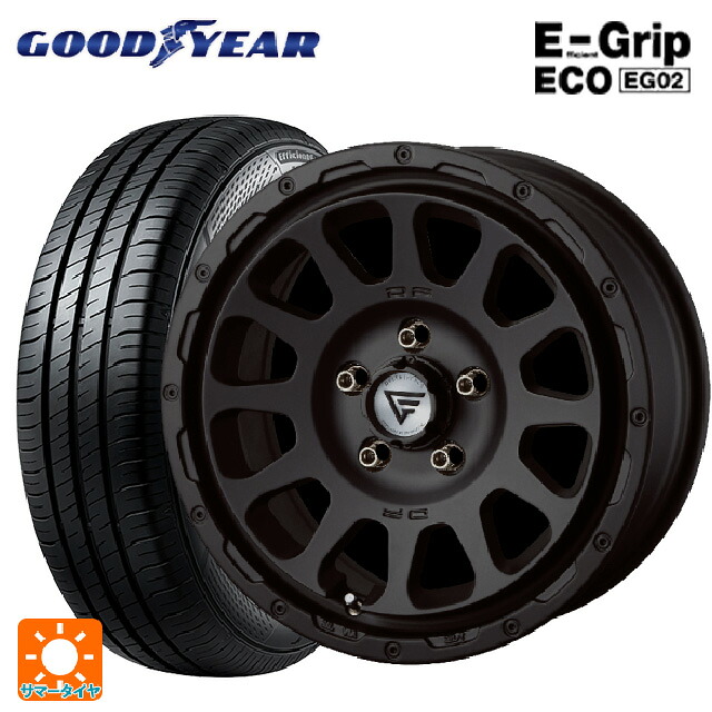 スズキ スイフトスポーツ(ZC33S)用 185/55R16 83V グッドイヤー エフィシェントグリップ エコ EG02 エクシズルライン デルタフォース オーバル マットブラック 新品サマータイヤホイール 4本セット