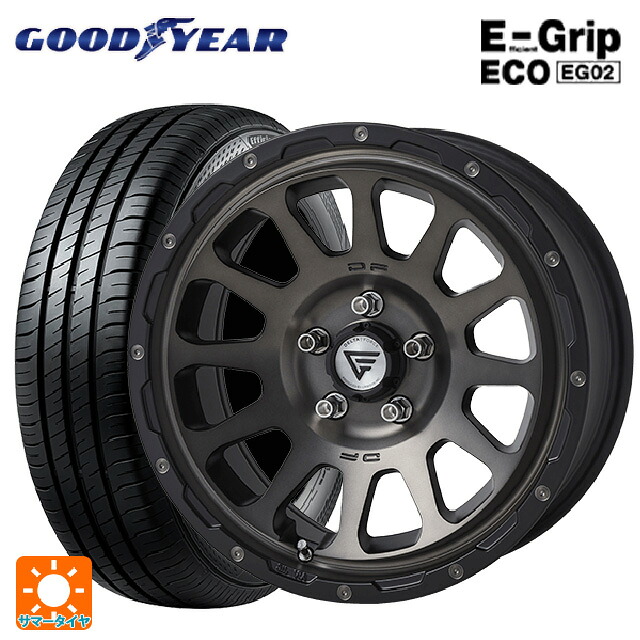 トヨタ ヤリスクロス(10系)用 205/65R16 95H グッドイヤー エフィシェントグリップ エコ EG02 エクシズルライン デルタフォース オーバル マットスモークポリッシュ 新品サマータイヤホイール 4本セット|タイヤホイール専門店コニシタイヤ