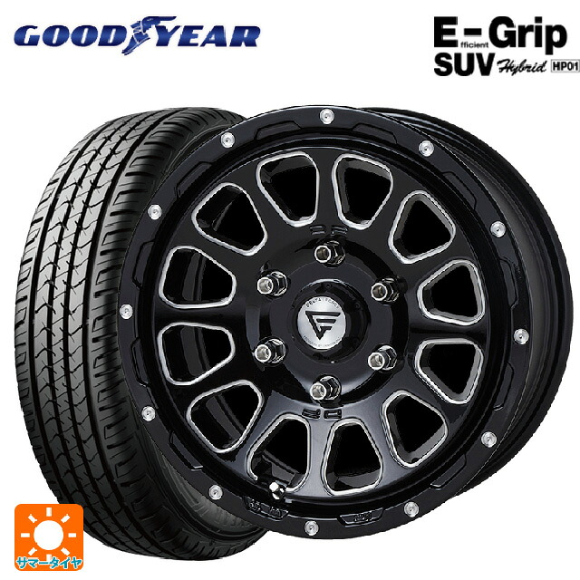 275/65R17 115H グッドイヤー エフィシェントグリップSUV HP01 エクシズルライン デルタフォース オーバル ブラックマシニング 17-8J 国産車用 サマータイヤホイール4本セット