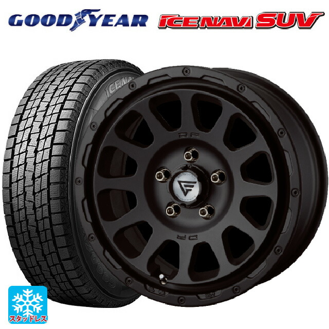 ジープ ラングラー(ＪＬ系)用 265/70R17 115Q グッドイヤー アイスナビ SUV エクシズルライン デルタフォース オーバル マットブラック 新品スタッドレスタイヤホイール 5本セット