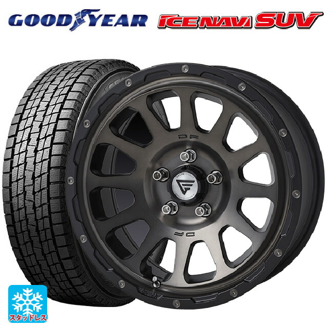 ミツオカ バディ()用 245/70R16 107Q グッドイヤー アイスナビ SUV エクシズルライン デルタフォース オーバル マットスモークポリッシュ 新品スタッドレスタイヤホイール 4本セット