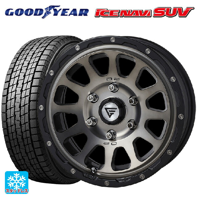 275/65R17 115Q グッドイヤー アイスナビ SUV エクシズルライン デルタフォース オーバル マットスモークポリッシュ 17-8J 国産車用 スタッドレスタイヤホイール4本セット|タイヤホイール専門店コニシタイヤ