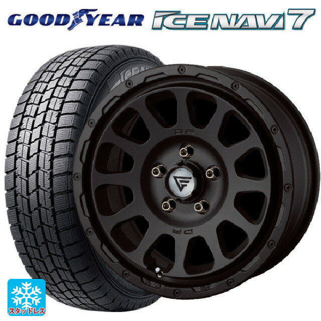 在庫有 トヨタ プリウス(60系)用 2025年製 195/65R16 92Q グッドイヤー アイスナビ7(数量限定) エクシズルライン デルタフォース オーバル # マットブラック 新品スタッドレスタイヤホイール 4本セット