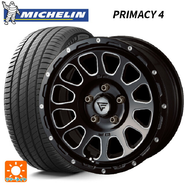 215/45R17 87W ミシュラン 正規品 プライマシー4 エクシズルライン デルタフォース オーバル ブラックマシニング 17-7J 国産車用 サマータイヤホイール4本セット