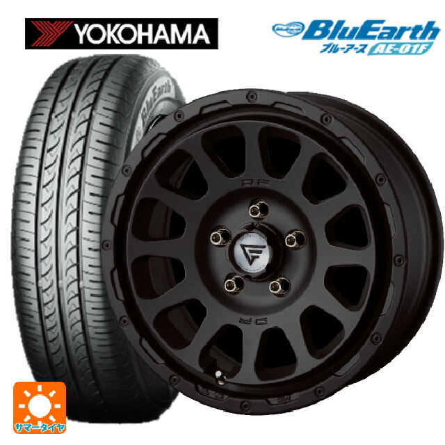 トヨタ ノア(90系)用 205/60R16 92H ヨコハマ ブルーアース AE01F エクシズルライン デルタフォース オーバル # マットブラック 新品サマータイヤホイール 4本セット