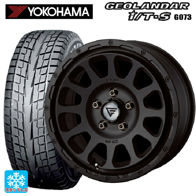 2025年製 215/65R16 98Q ヨコハマ ジオランダー ITS G073 正規品 エクシズルライン デルタフォース オーバル マットブラック 16-7J 国産車用 スタッドレスタイヤホイール4本セット