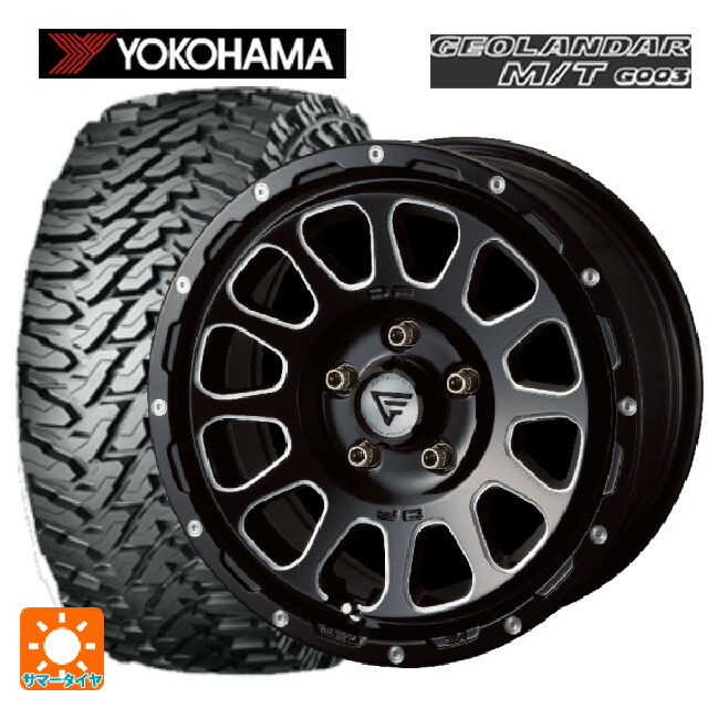 ジープ ラングラー(ＪＬ系)用 245/75R17 121/118Q ヨコハマ ジオランダー M/T G003 正規品 エクシズルライン デルタフォース オーバル ブラックマシニング 新品サマータイヤホイール 4本セット