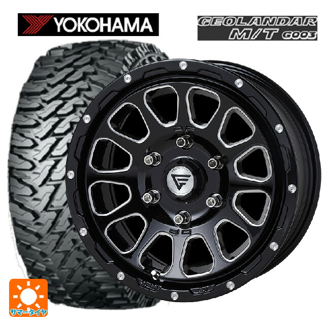 265/65R17 120/117Q ヨコハマ ジオランダー M/T G003 正規品 # エクシズルライン デルタフォース オーバル ブラックマシニング 17-8J 国産車用 サマータイヤホイール4本セット|タイヤホイール専門店コニシタイヤ