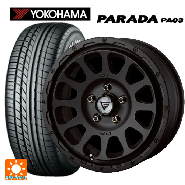 トヨタ ヤリスクロス(10系)用 215/65R16 109/107S ヨコハマ パラダ PA03 ホワイトレター エクシズルライン デルタフォース オーバル マットブラック 新品サマータイヤホイール 4本セット