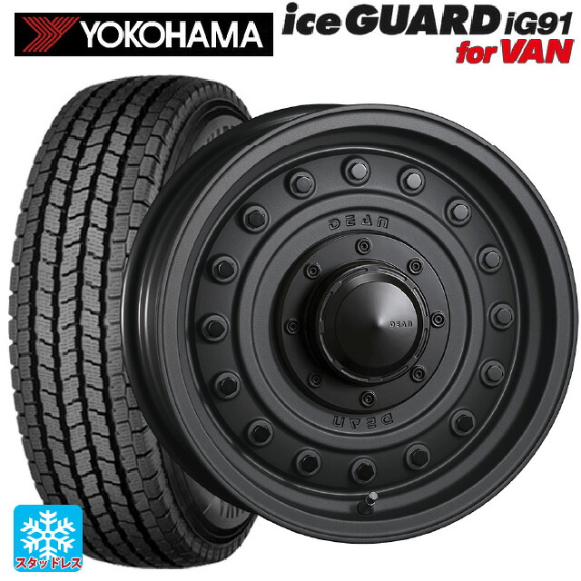 スズキ ジムニー(64系)用 185/85R16 111/109L ヨコハマ アイスガード IG91 for VAN クリムソン ディーン コロラド マットチャコールブラック 新品スタッドレスタイヤホイール 5本セット