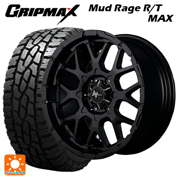 トヨタ ハイラックス(120系)用 265/70R17 123/120Q グリップマックス マッドレイジ RTマックス ホワイトレター エムアイディー ナイトロパワー M28バレット セミグロスブラック 新品サマータイヤホイール 4本セット｜タイヤホイール専門店コニシタイヤ