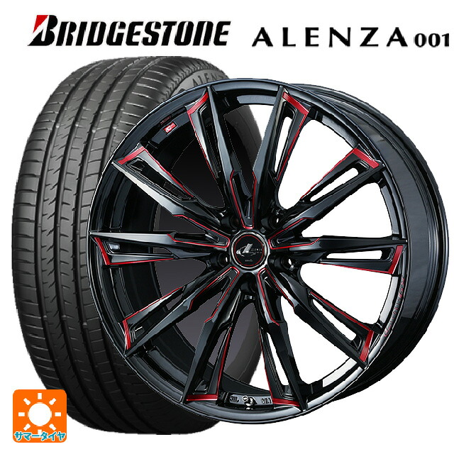 235/65R18 106V ブリヂストン アレンザ001 正規品 ウェッズ レオニス GX BK/SC(RED) 18-8J 国産車用 サマータイヤホイール4本セット|タイヤホイール専門店コニシタイヤ