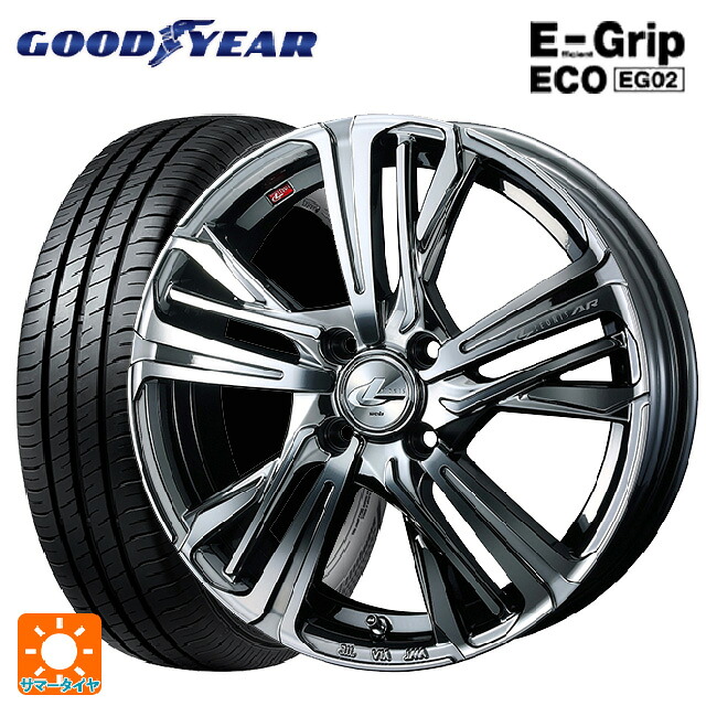 185/55R16 83V グッドイヤー エフィシェントグリップ エコ EG02 ウェッズ レオニス AR BMCMC 16-6J 国産車用 サマータイヤホイール4本セット