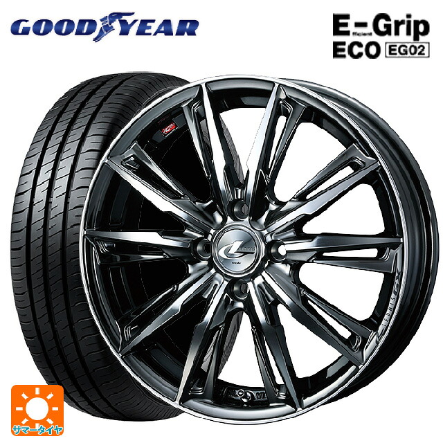 ミツビシ デリカミニ(FF車)(B3系)用 165/55R15 75V グッドイヤー エフィシェントグリップ エコ EG02 ウェッズ レオニス GX BMCMC 新品サマータイヤホイール 4本セット