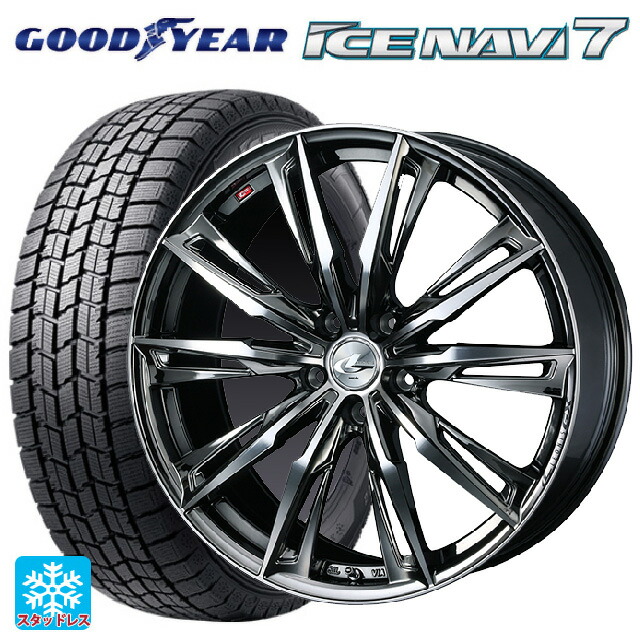 2024年製 235/50R18 97Q グッドイヤー アイスナビ7(数量限定) # ウェッズ レオニス GX BMCMC 18-8J 国産車用 スタッドレスタイヤホイール4本セット
