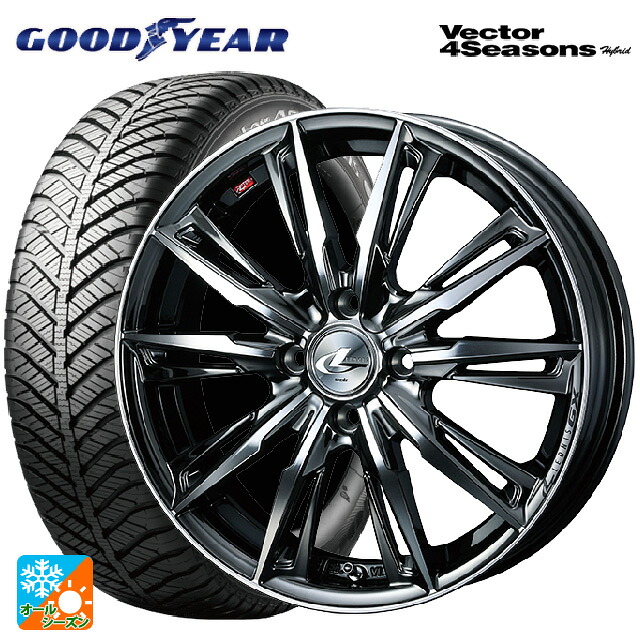 185/60R16 86H グッドイヤー ベクターフォーシーズンズ ハイブリッド ウェッズ レオニス GX BMCMC 16-6J 国産車用 オールシーズンタイヤホイール4本セット|タイヤホイール専門店コニシタイヤ