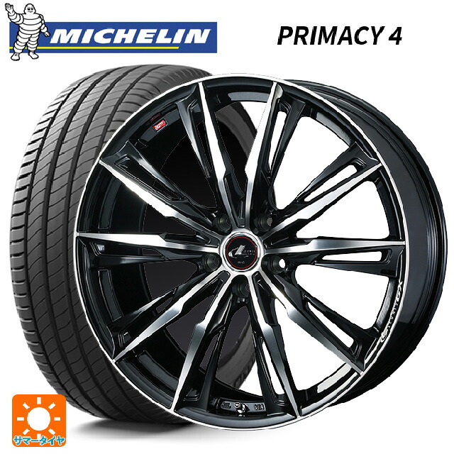 トヨタ プリウス(50系)用 195/65R15 91V ミシュラン 正規品 プライマシー4 ウェッズ レオニス GX PBMC 新品サマータイヤホイール 4本セット 86,708円