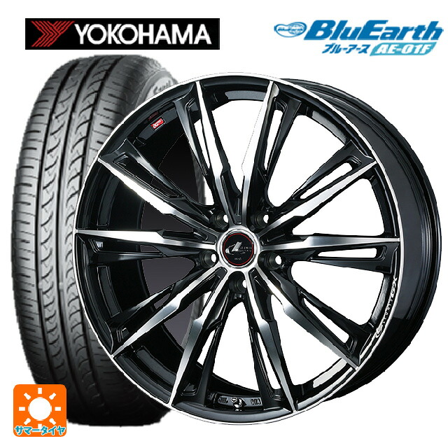 スズキ スイフトスポーツ(ZC33S)用 185/55R16 83V ヨコハマ ブルーアース AE01F ウェッズ レオニス GX PBMC 新品サマータイヤホイール 4本セット