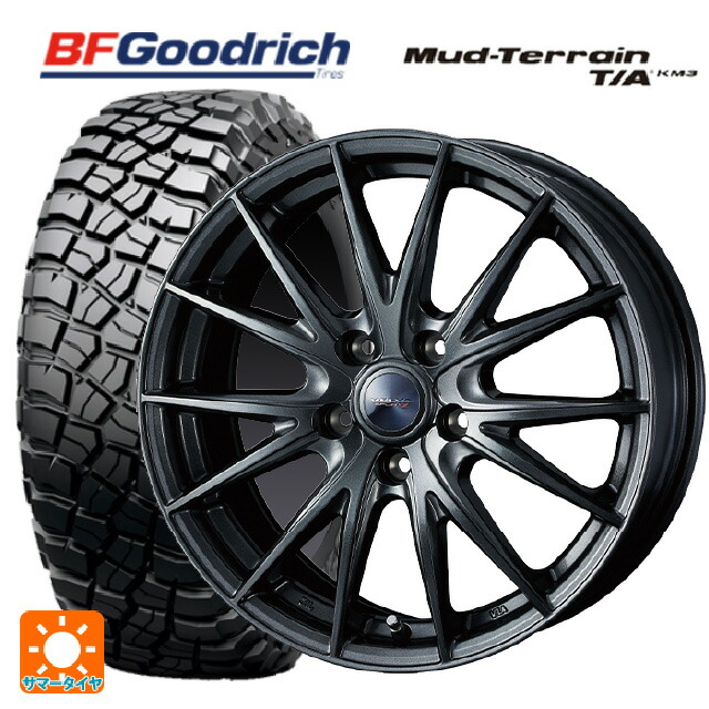 225/75R16 115/112Q BFグッドリッチ マッドテレーン TA KM3 ブラックレター 正規品 ウェッズ ヴェルバ スポルト2 ディープメタル2 16-6.5J 国産車用 サマータイヤホイール4本セット|タイヤホイール専門店コニシタイヤ