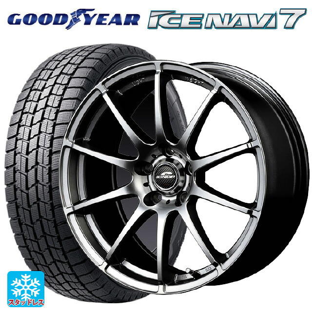 トヨタ プリウス(60系)用 2024年製 195/60R17 90Q グッドイヤー アイスナビ7(数量限定) エムアイディー MIDホイール スタッグ メタリックグレー 新品スタッドレスタイヤホイール 4本セット|タイヤホイール専門店コニシタイヤ