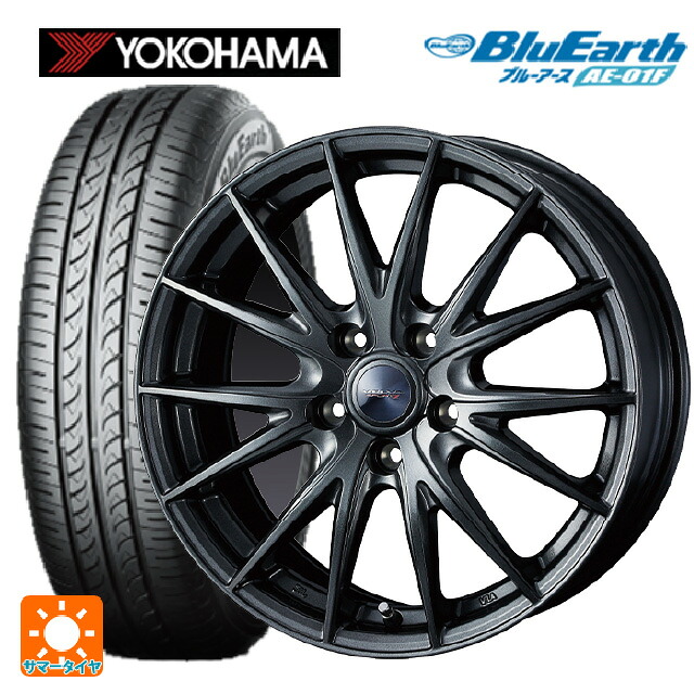 トヨタ シエンタ(10系)用 195/65R15 91H ヨコハマ ブルーアース AE01F ウェッズ ヴェルバ スポルト2 ディープメタル2 新品サマータイヤホイール 4本セット