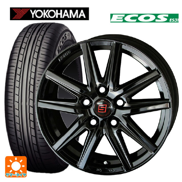95h 送料無料 サマータイヤ 小西タイヤ 215 60r16 新品4本セット 取付店直送可 タイヤホイール専門店 エコス ホイール 95h Es31共豊 215 60r16 ザインss ソリッドブラック 16 6 5j国産車用 ヨコハマ ザインss サマータイヤホイール4本セット