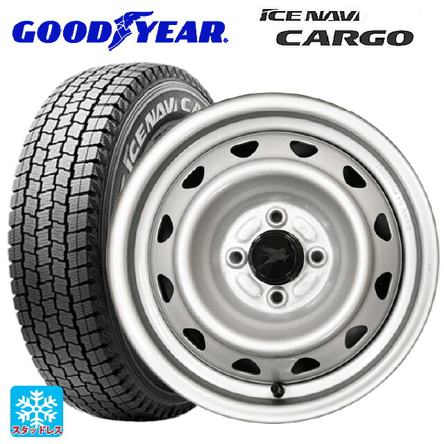 在庫有 145/80R12 80/78N グッドイヤー アイスナビ カーゴ # ウェッズ キャロウィン PK355S # スチール(シルバー) 12-3.5J 国産車用 スタッドレスタイヤホイール4本セット｜タイヤホイール専門店コニシタイヤ