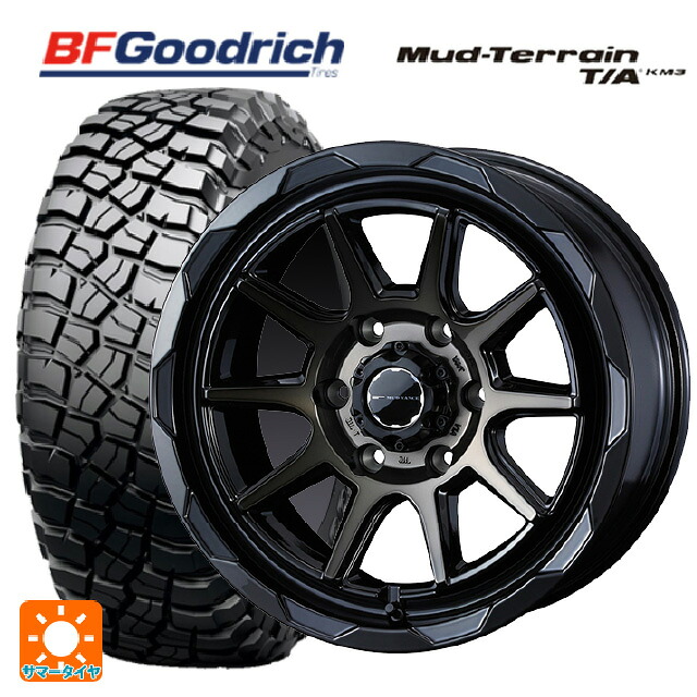 トヨタ ランドクルーザープラド(150系)用 265/70R17 121/118Q BFグッドリッチ マッドテレーン TA KM3 ブラックレター 正規品 ウェッズ マッドヴァンス06 ブラックポリッシュブロンズクリア 新品サマータイヤホイール 4本セット